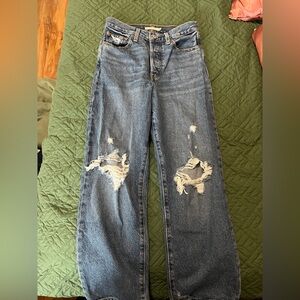 Casual Ripped Blue Boyfriend Jeans